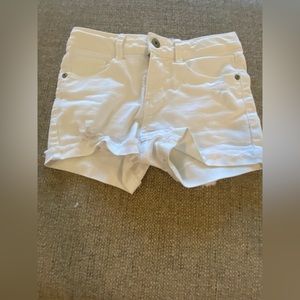 white denim shorts